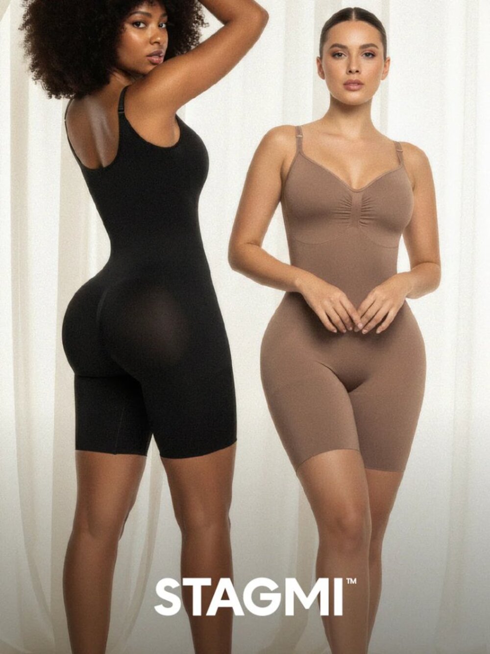 Body Faja Invisible SMI7153 Black Espalda alta - curvas redefinidas w/ Panties!
